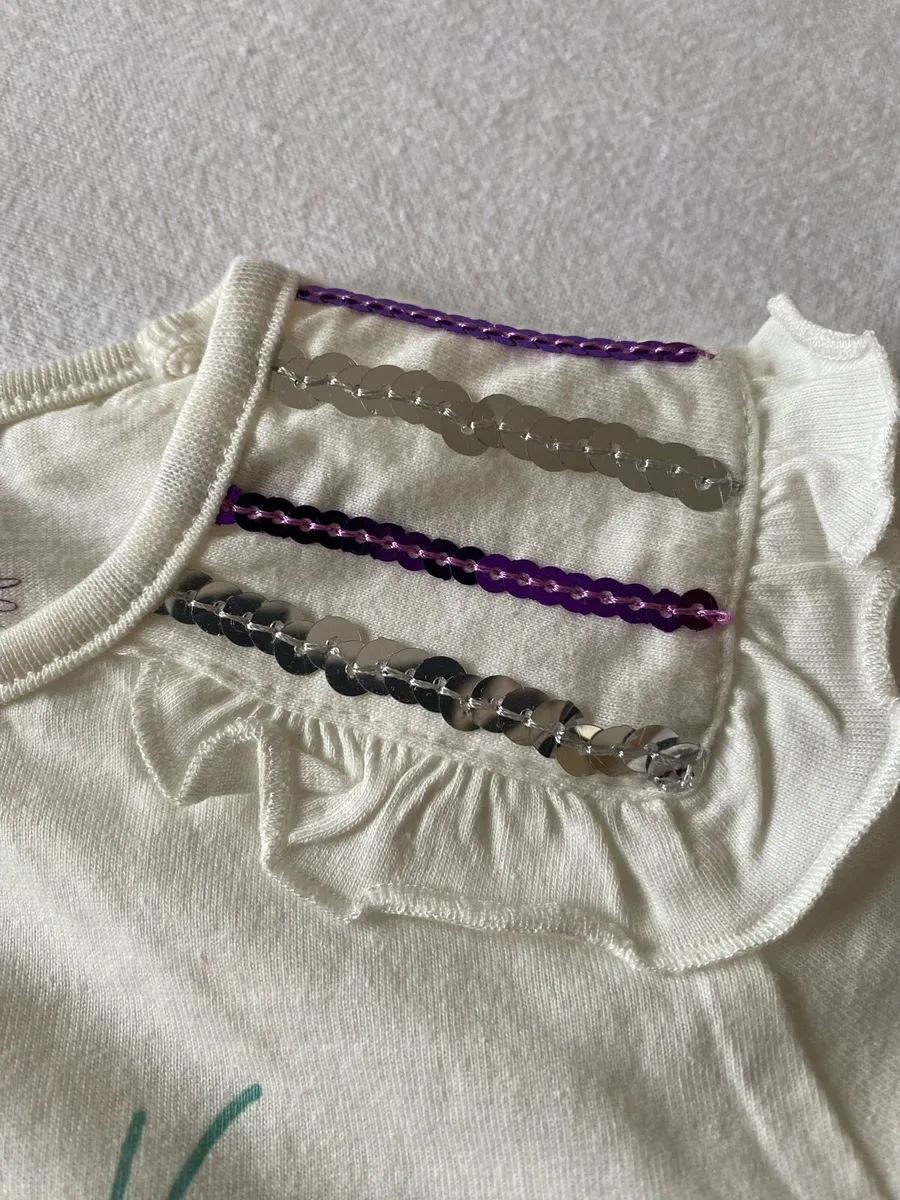 Brand new Girl’s Crean Frill Shoulder Long Slv Top - Image 4