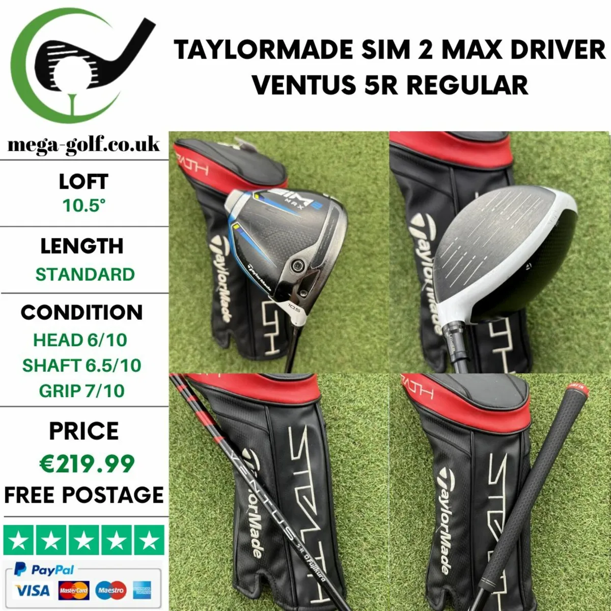 TAYLORMADE SIM 2 MAX DRIVER / 10.5° / REGULAR - Image 1
