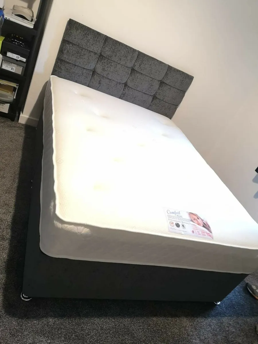 New Divan Beds With Mattresses And Headboard - Image 1