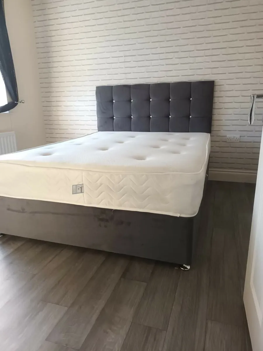 New Divan Beds With Mattresses And Headboard - Image 1