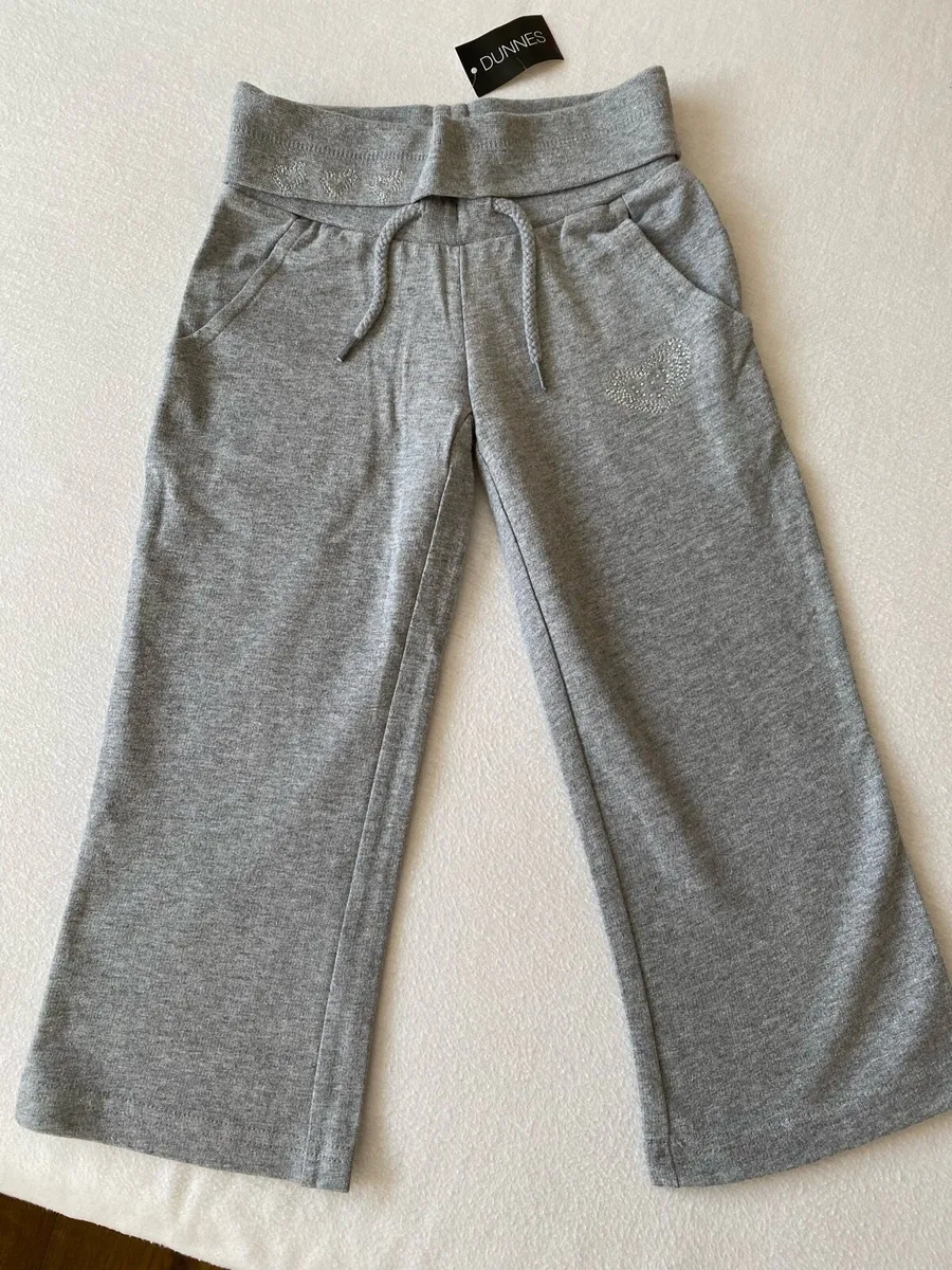Brand new Girls Cotton Rich Grey Joggers Pants - Image 2