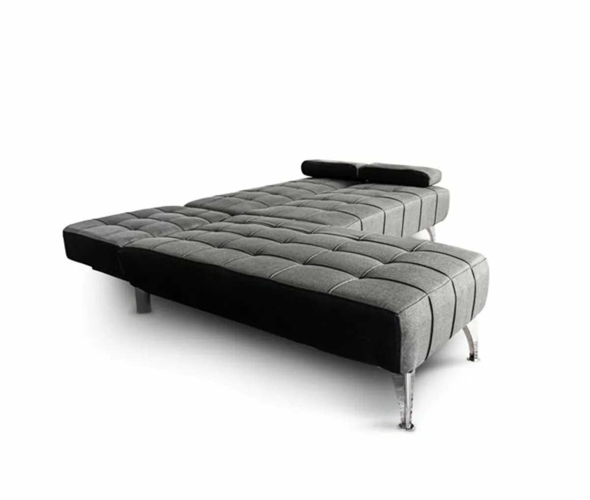 Dark Grey Velvet Sofa Bed – Modern & Comfortable - Image 3