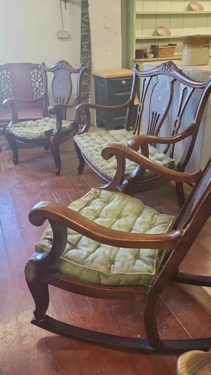 19th century French 3 piece walnut suite - Image 1