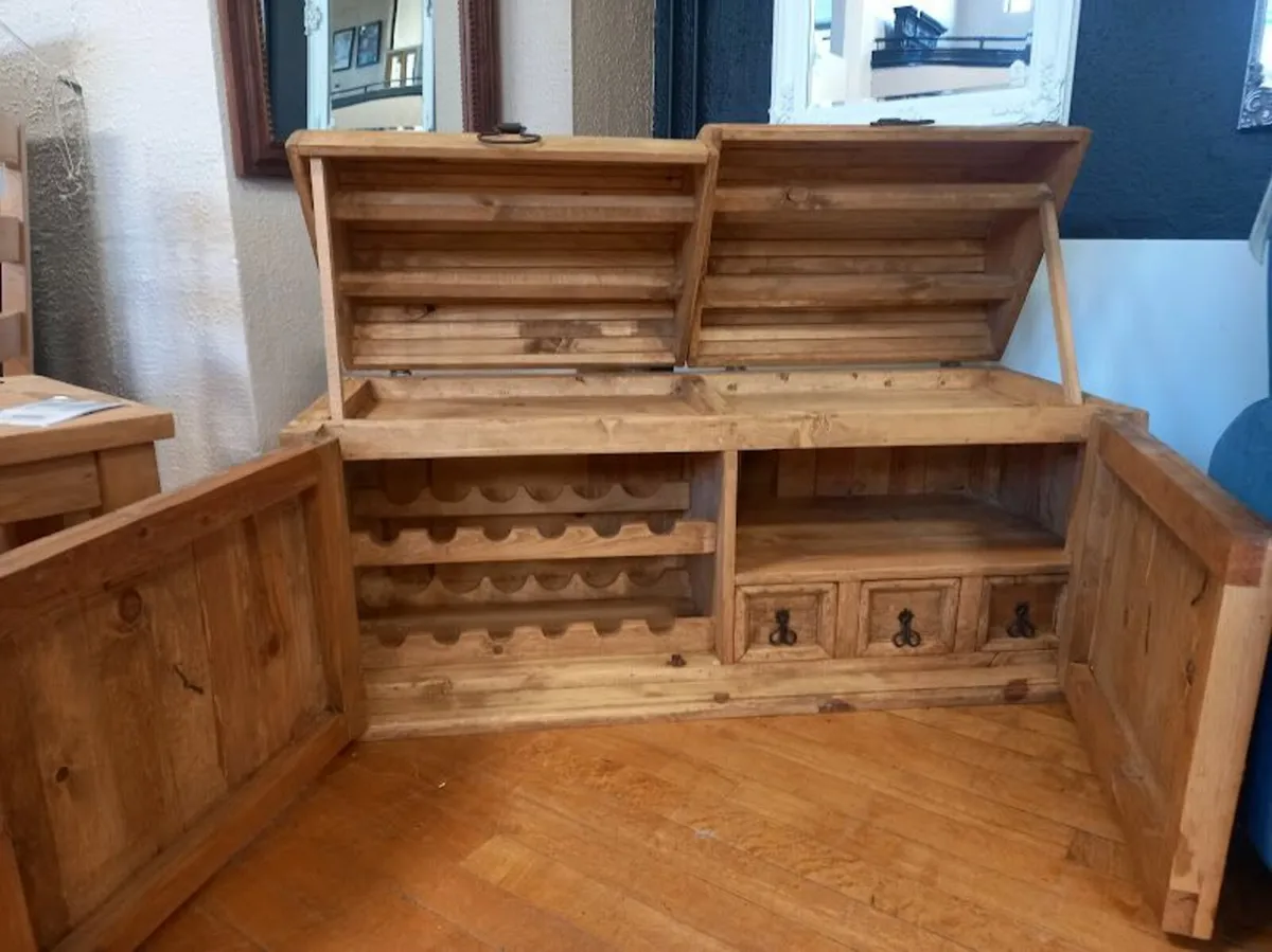 Rustic Mexican pine drinks trunk.Was €1199 Now€699 - Image 2