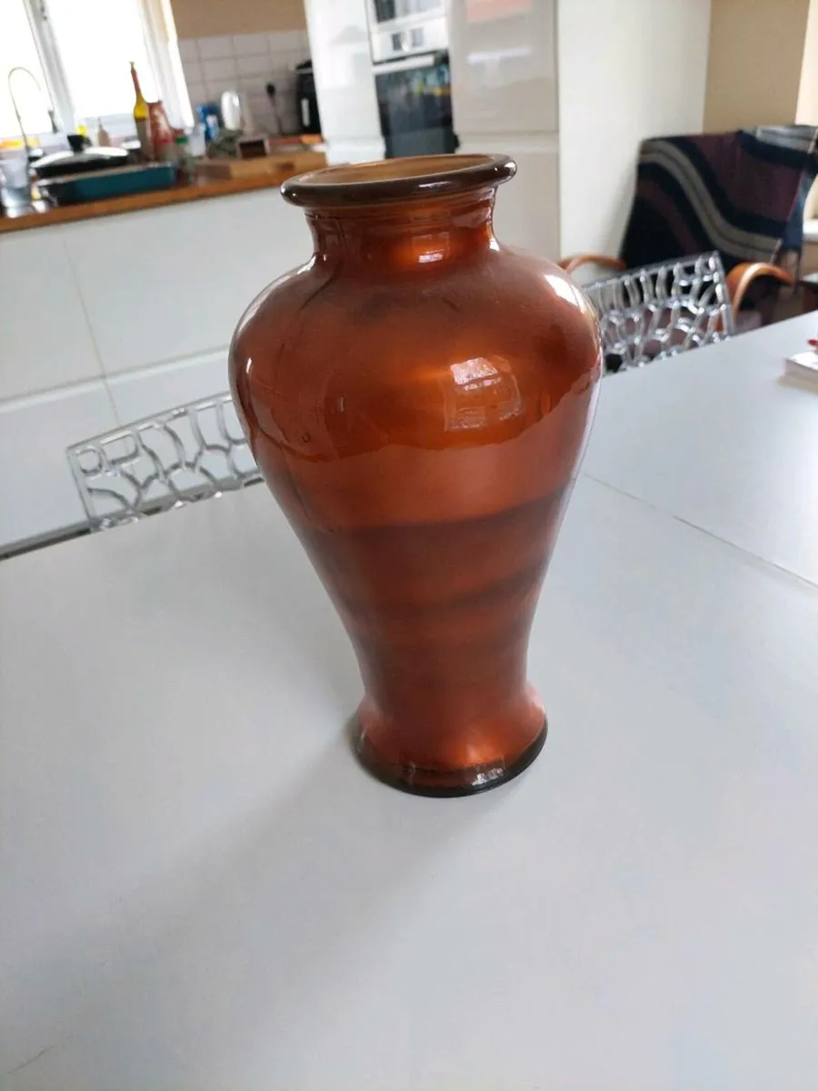 Vintage Japanese Bronze Vase - Image 1
