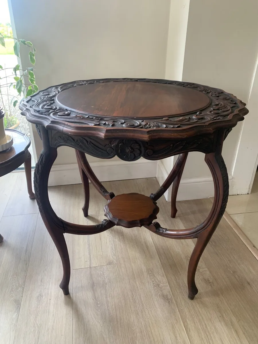 Antique Walnut Table - Image 3