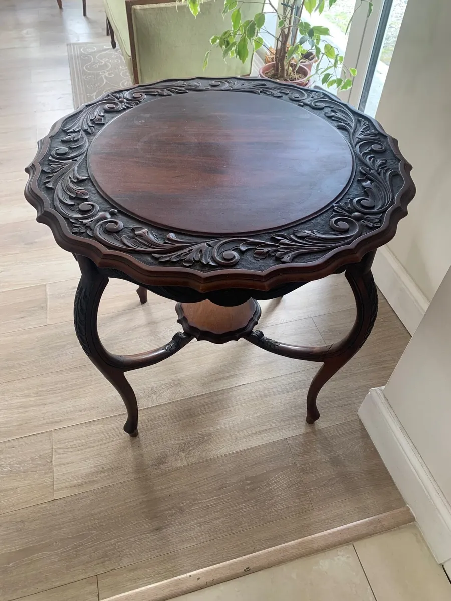 Antique Walnut Table - Image 1