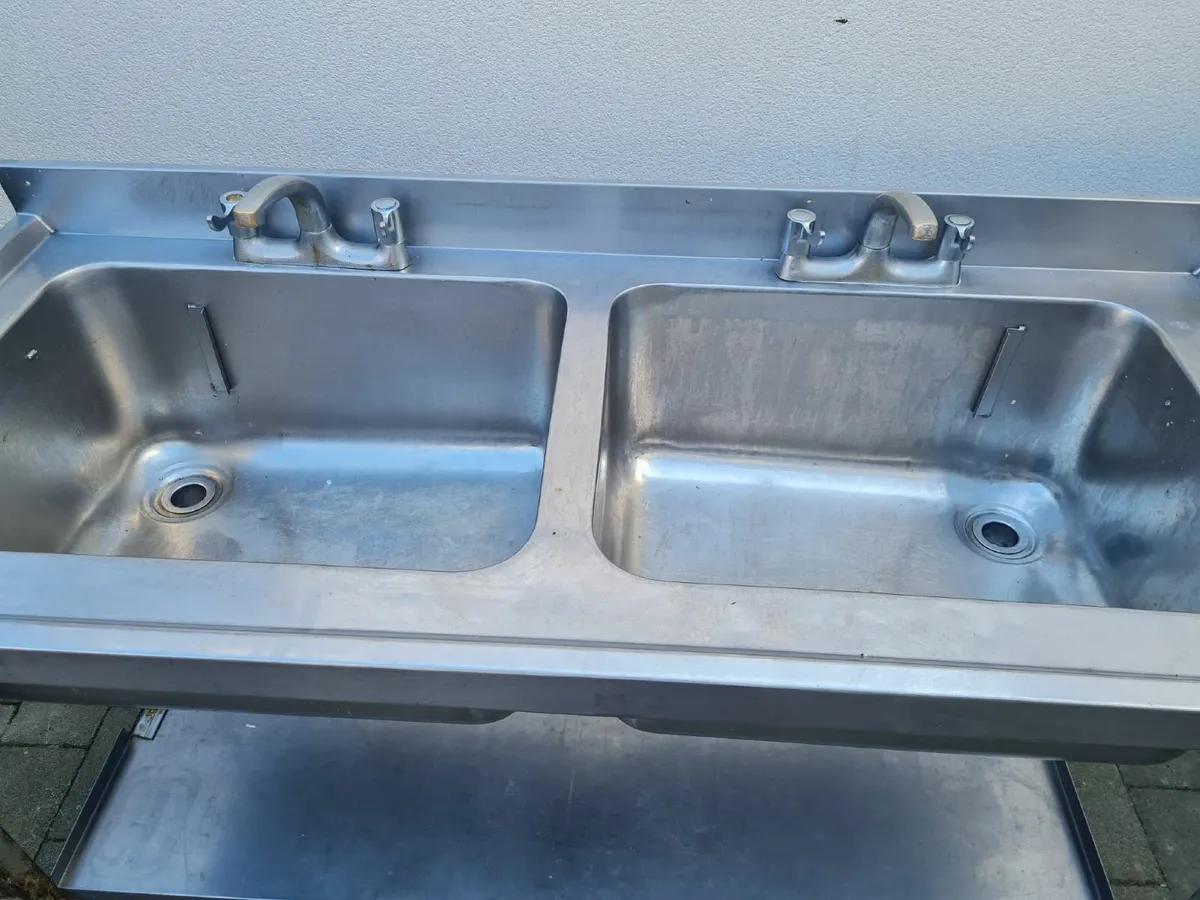 Stainless steel double sink unit delivered - Image 2