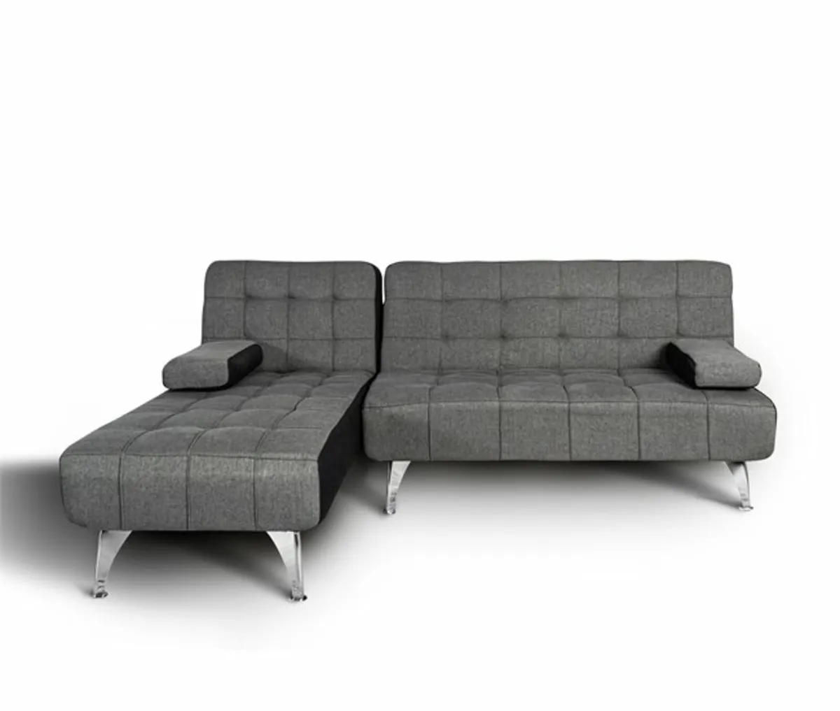 Black Velvet Corner Sofa Bed – L Shape Couch - Image 3