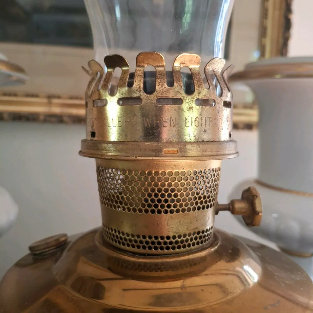 Large Brass Aladdin Oil Lamp - Image 2