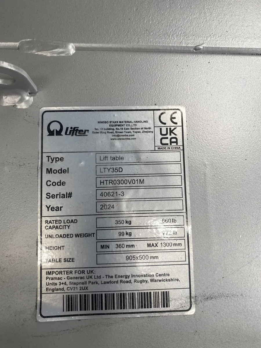 LIFTING TABLES .. LIFTER / PRAMAC ....Metrix eqt. - Image 3