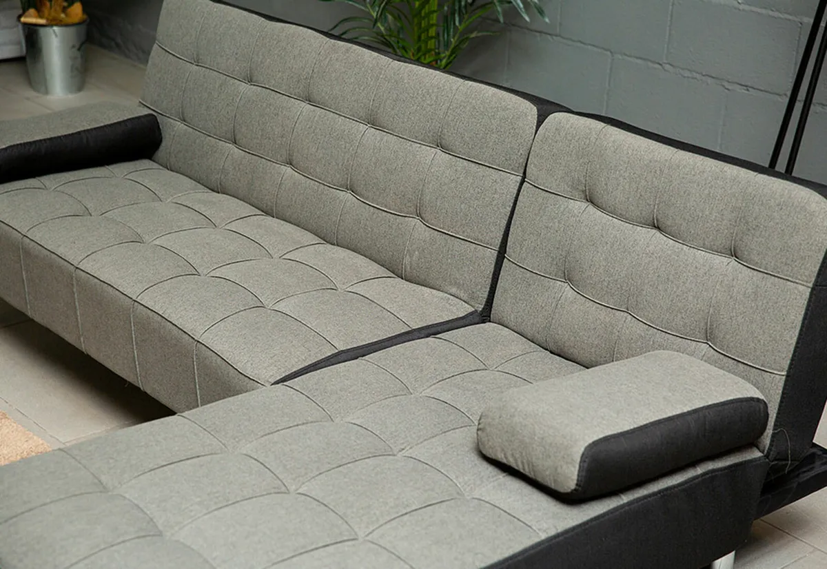 Dark Grey Velvet Sofa Bed – Modern & Comfortable - Image 4