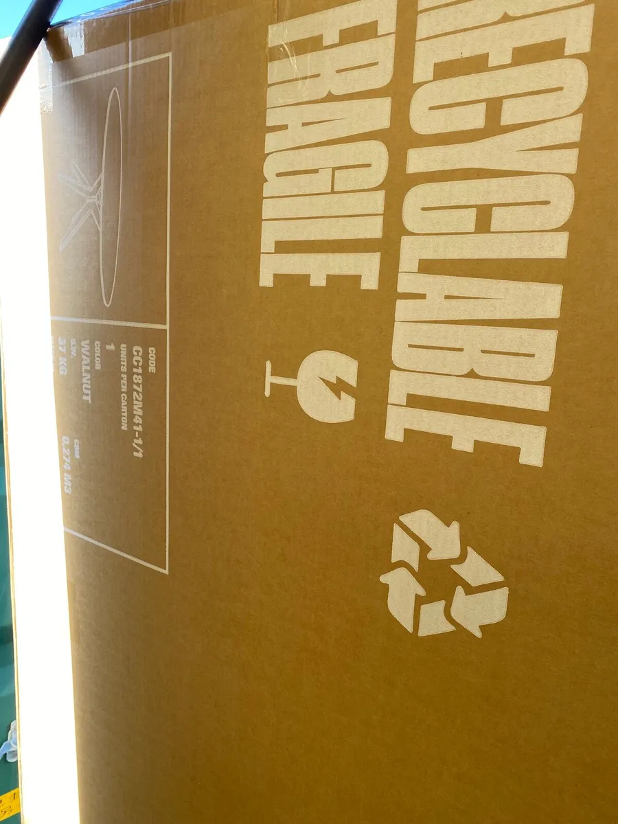 Kave home kitchen walnut table brand new in box - Image 2