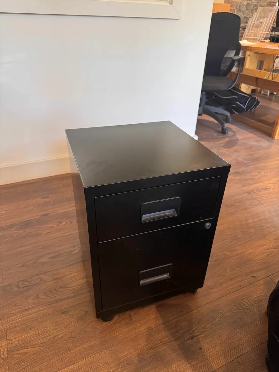 9 - Black office cabinets. (2 drawers)€35 EACH