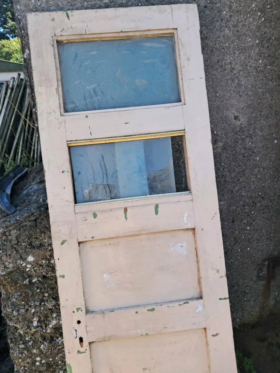 2 old office doors - Image 4