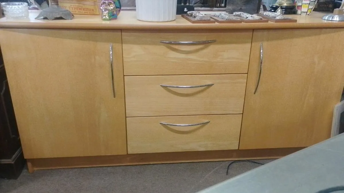 Modern Beech Effect Sideboard - Image 1