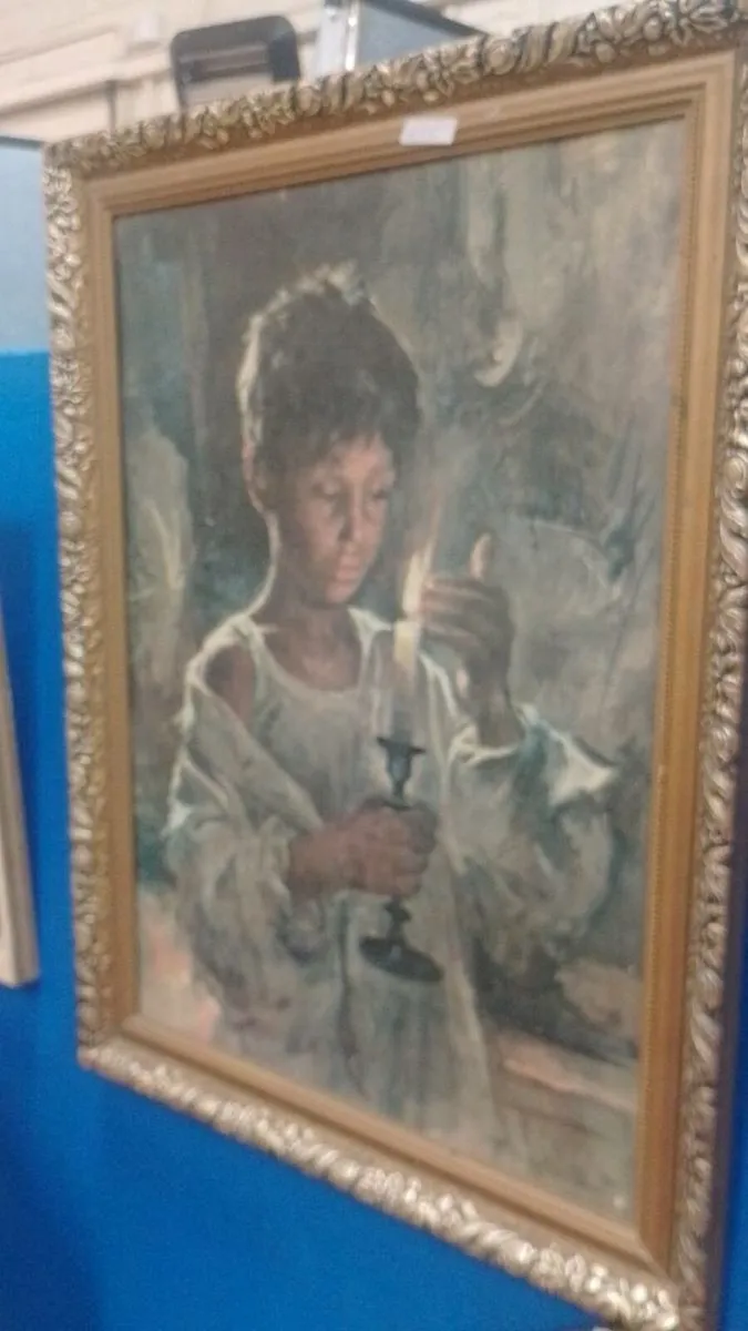 Large Vintage Gilt Frame Print
