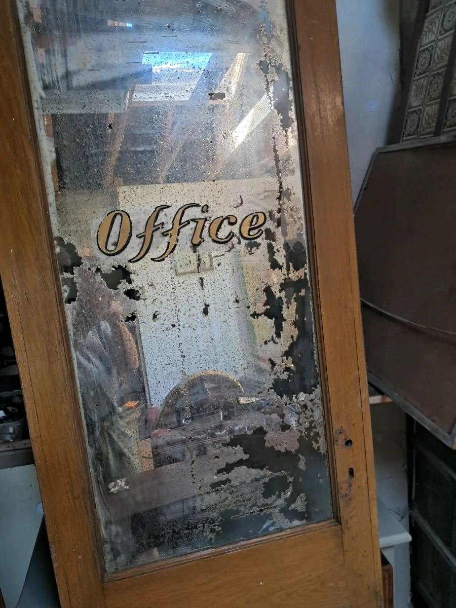 2 old office doors - Image 1