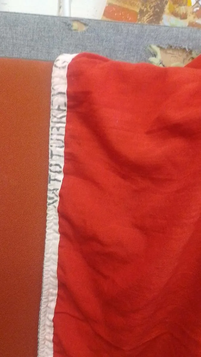 Large Original Linen Turkish NATO Flag - Image 2