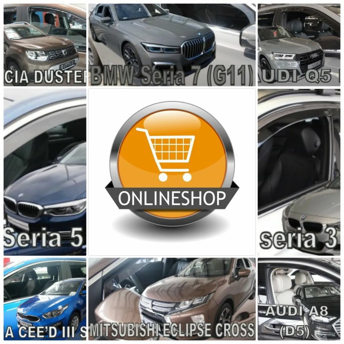 Volkswagen Touareg 4 Piece Tinted Wind Deflectors - Image 1