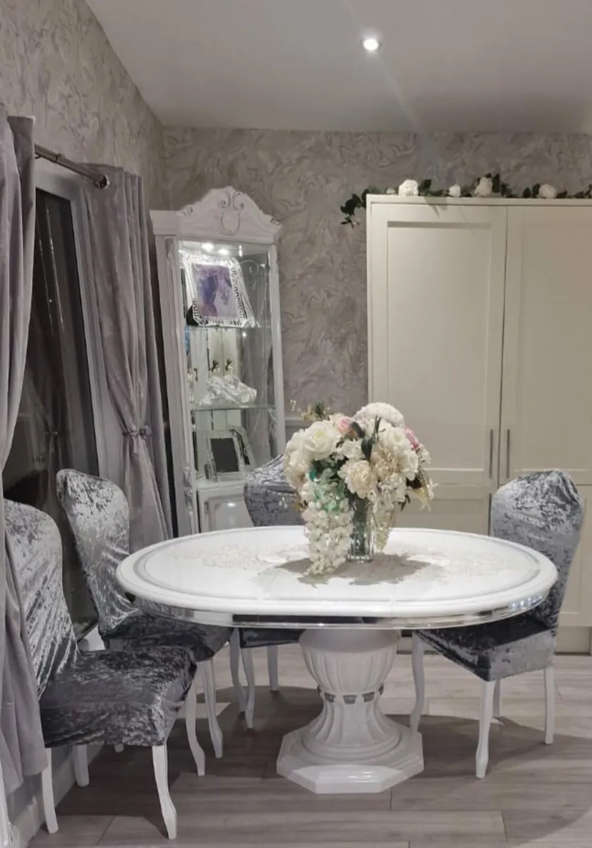 White and silver Italian furniture - Image 1