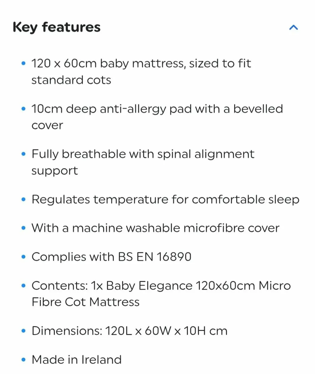 Baby Elegance Cot Bed plus accessories - Image 2