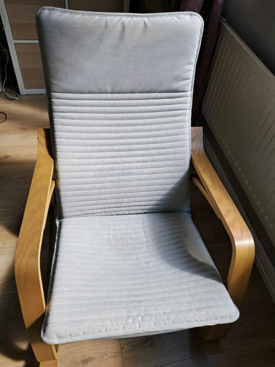 Ikea Poang Rocking Chair and Footstool - Image 3