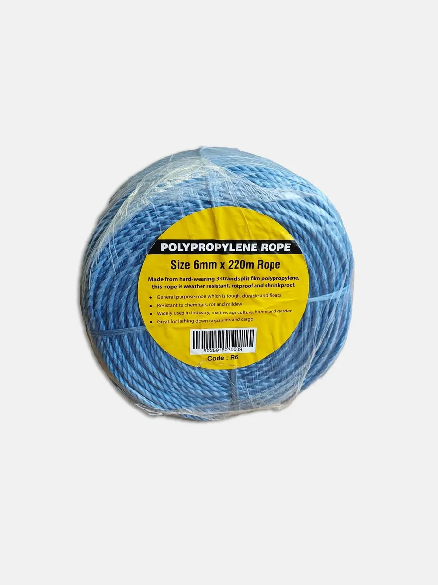 General purpose poly rope - 6mm / 220m - Blue - Image 1