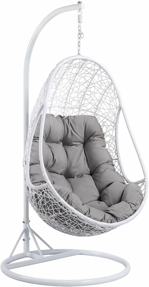 Stylish Hanging Egg Chair with Soft Cushion - Image 3