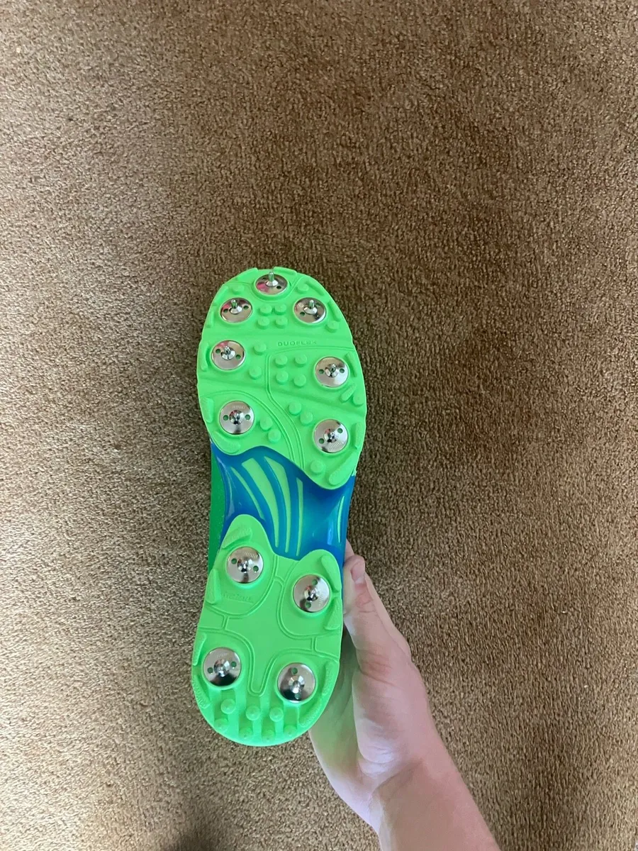 Cricket Boots/Spikes - Size UK 9 - Green - Image 2