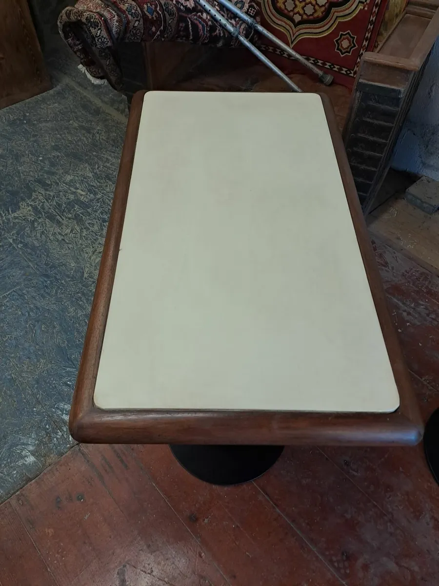 Pair vintage, 1960s cafe, bistro tables - Image 4