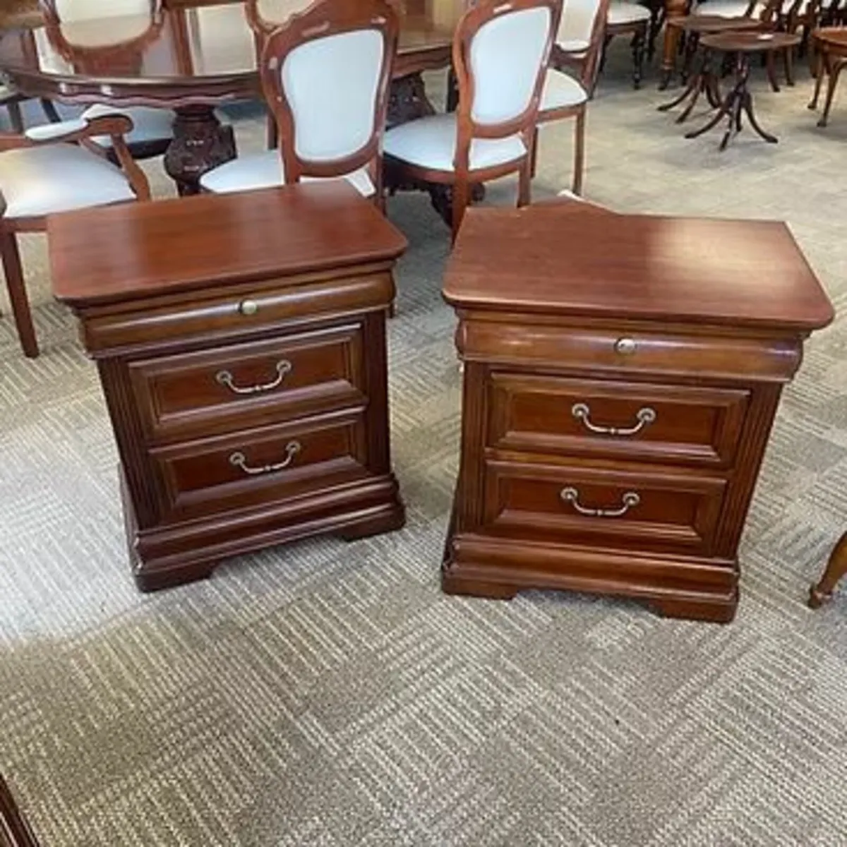 Fabulous mahogany pair of side lockers
