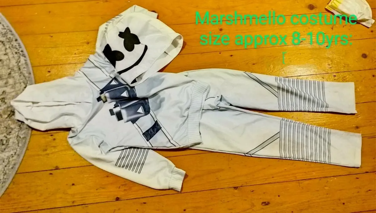 Marshmello Costume size 8 to 10