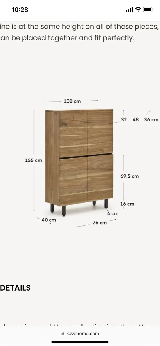 Kave home cabinet/sideboard brand new in box - Image 2