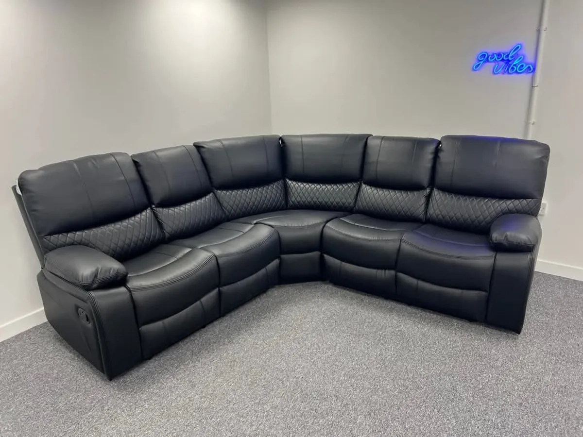 Rita Corner Premium Leather Recliner Sofa - Image 2