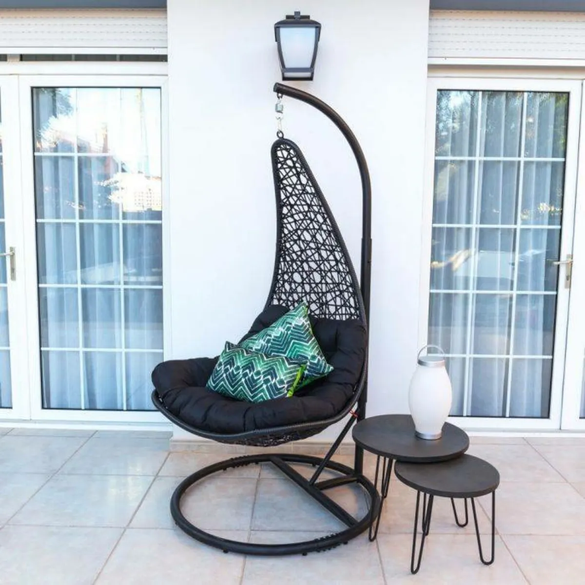 Stylish Hanging Egg Chair with Soft Cushion - Image 4