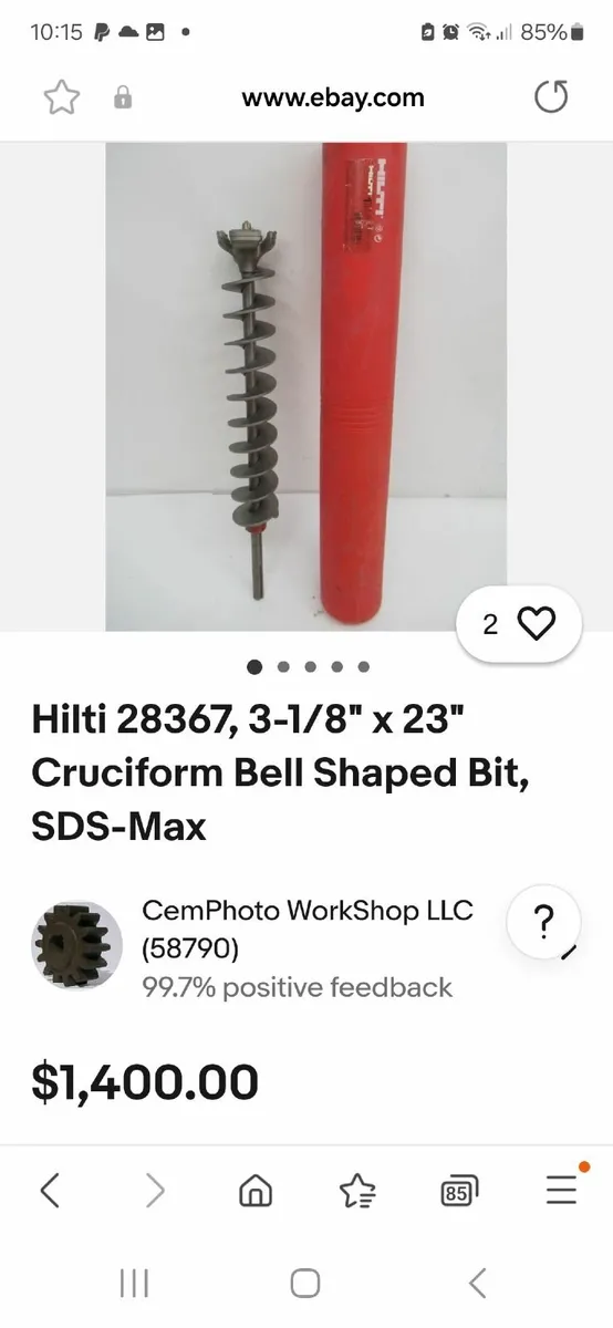 HILTI cruciform drill bit 80mm - Image 2