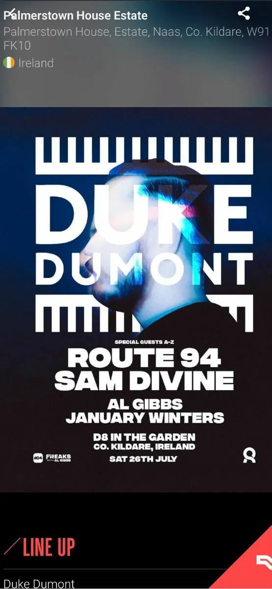 Duke Dumont Ticket D8  & a Frantic Birmingham Tick - Image 2