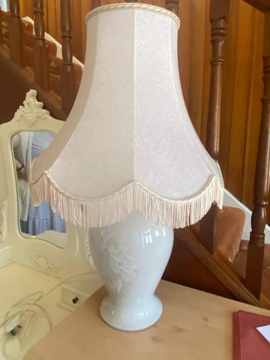 Vintage Denby Table Lamp and Shade - Image 1