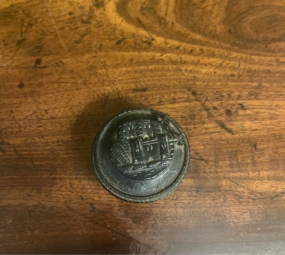 Victorian Killarney Bog Oak Pill Box - Image 3