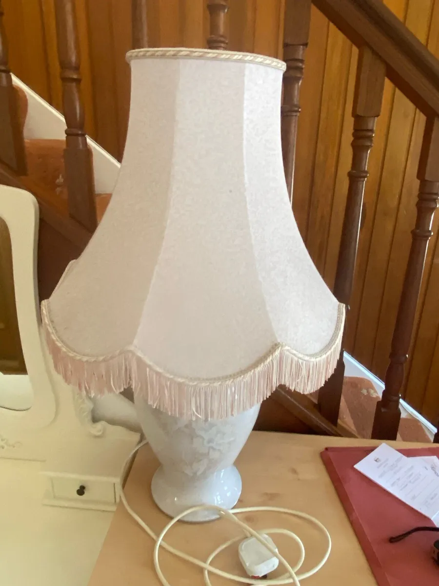 Vintage Denby Table Lamp and Shade - Image 2