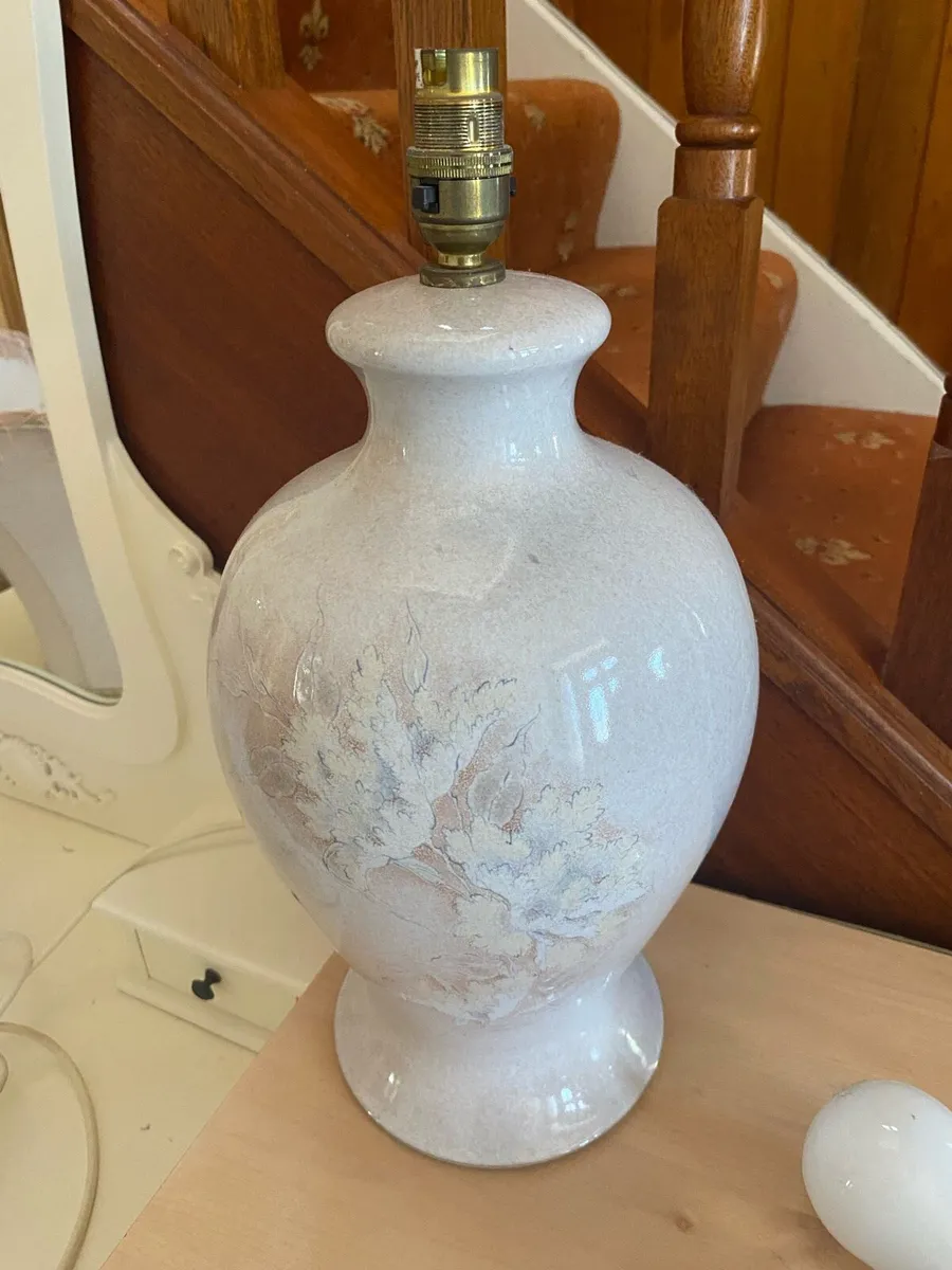 Vintage Denby Table Lamp and Shade - Image 3