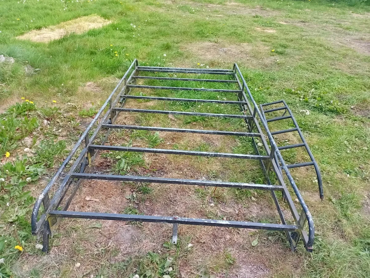 Galvanised roof rack and ladder - Image 1