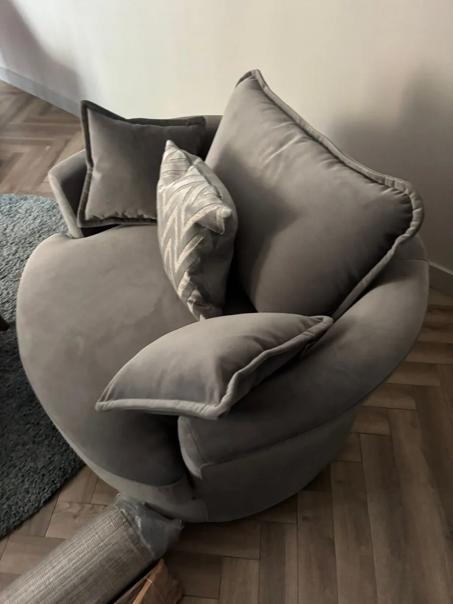 Light grey armchair/swivelchair - Image 4