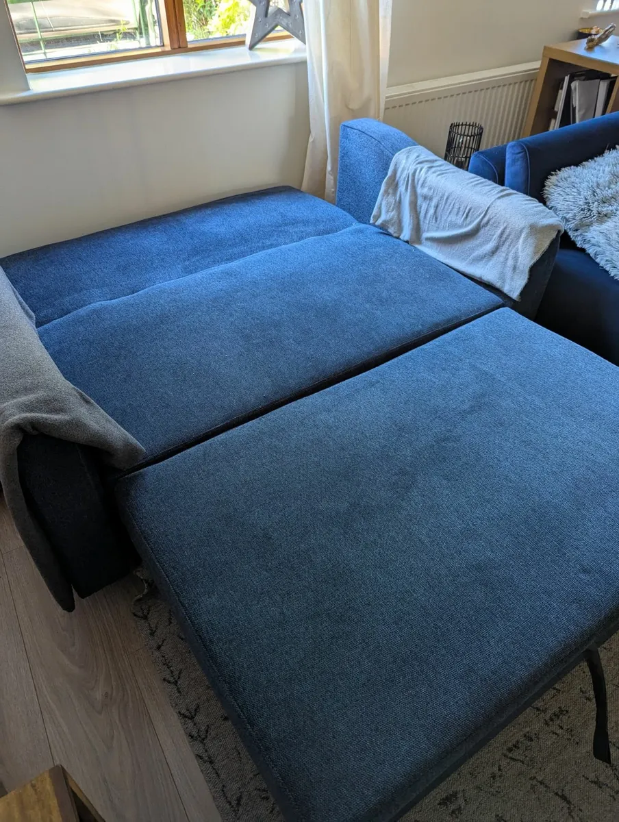Navy Sofa Bed Open To Offers - Image 3