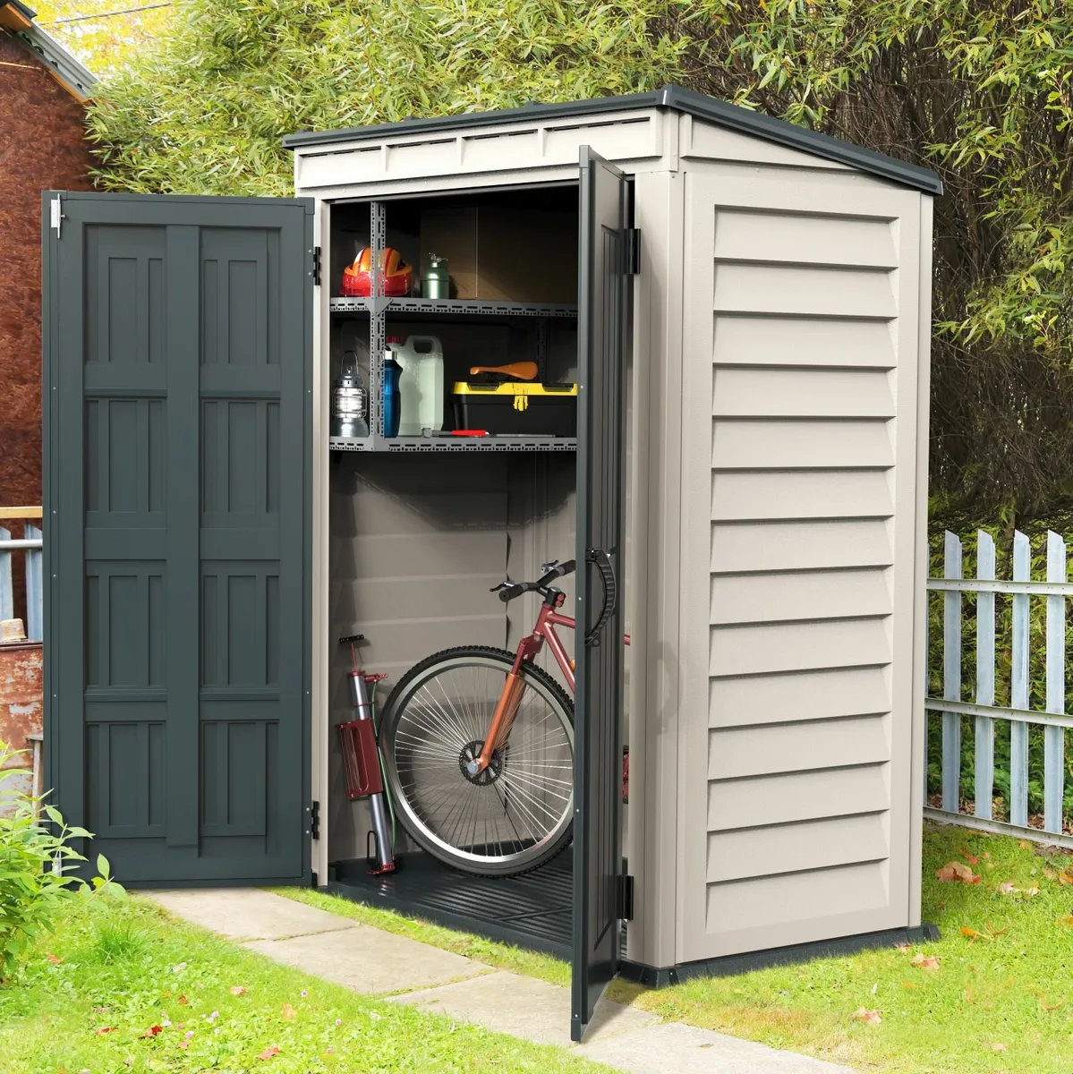 YardMate PLUS 5×3  Vinyl Plastic Garden Sheds - Image 1