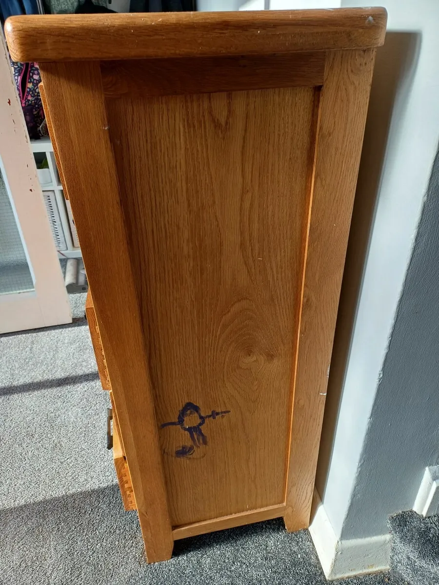 Solid oak chest of drawers - Image 3
