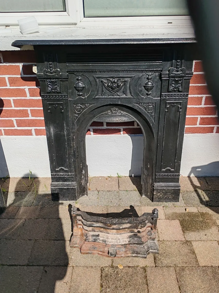 Cast Iron Antique Fireplace - Image 2