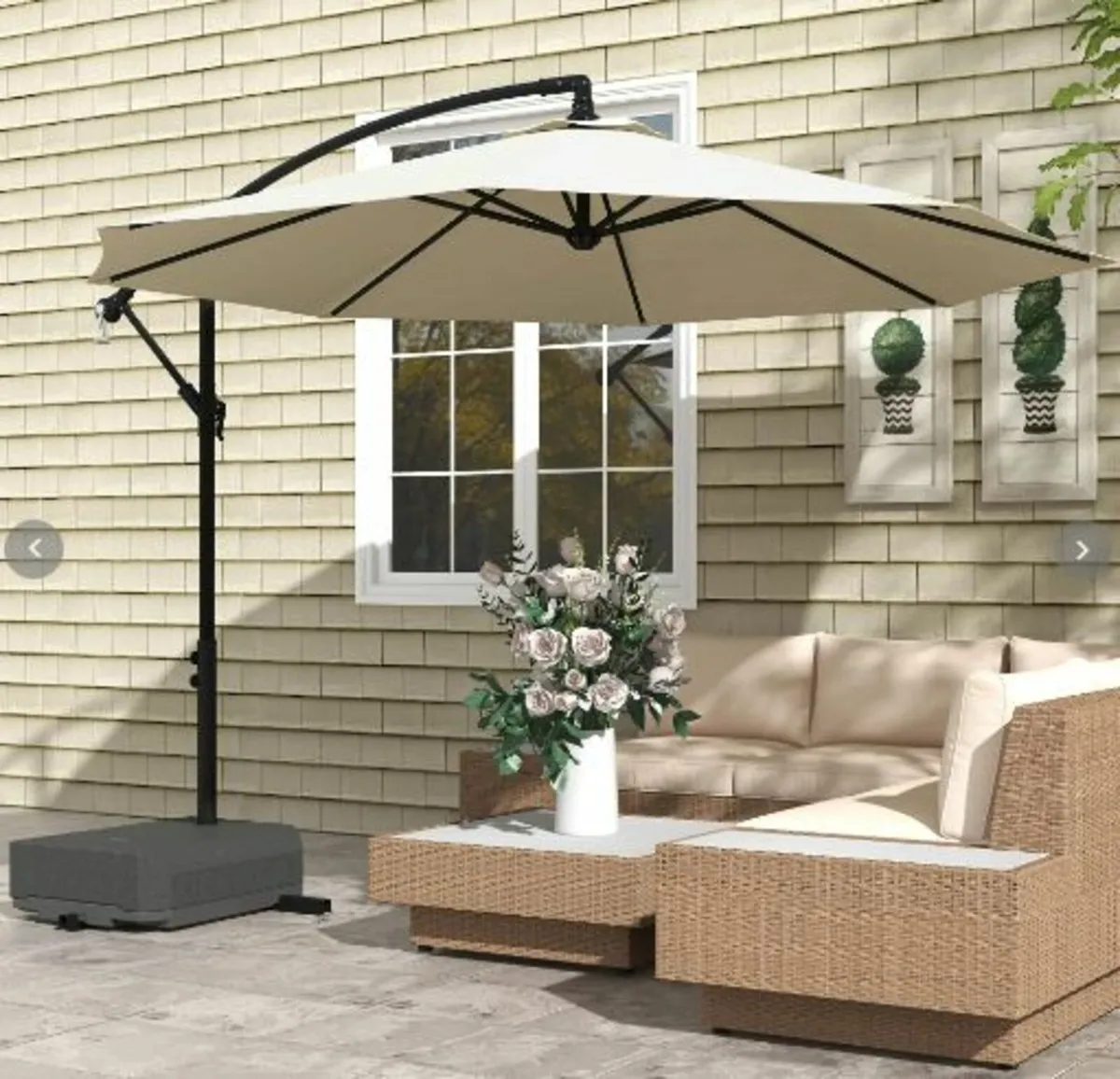 3m Cantilever Parasol, Hanging Parasol, Steel, - Image 2