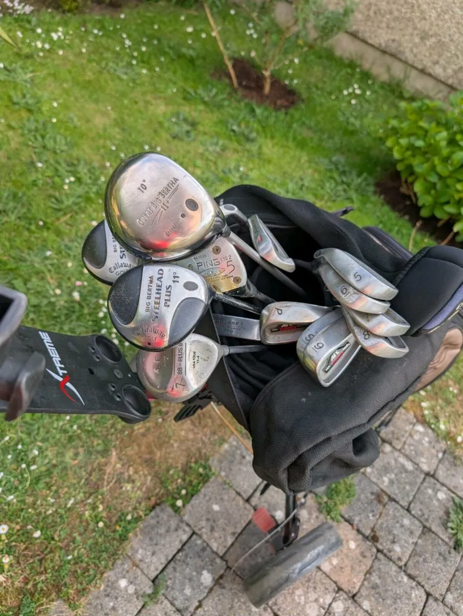 Adult Golf clubs,ping bag and big wheel trolley - Image 3